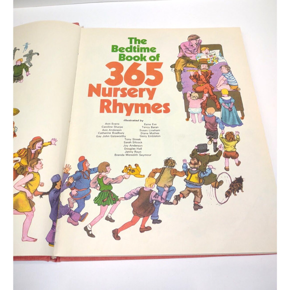 Unlisted Other - Vintage 1972 Bedtime Book of 365 Nursery Rhymes Hardback - Ann Evans